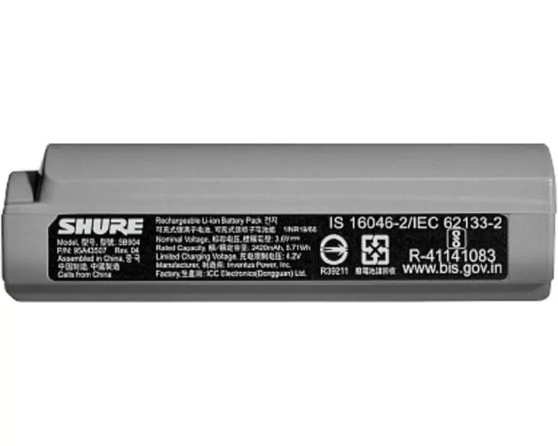 Shure Akku SB904 für Taschensender