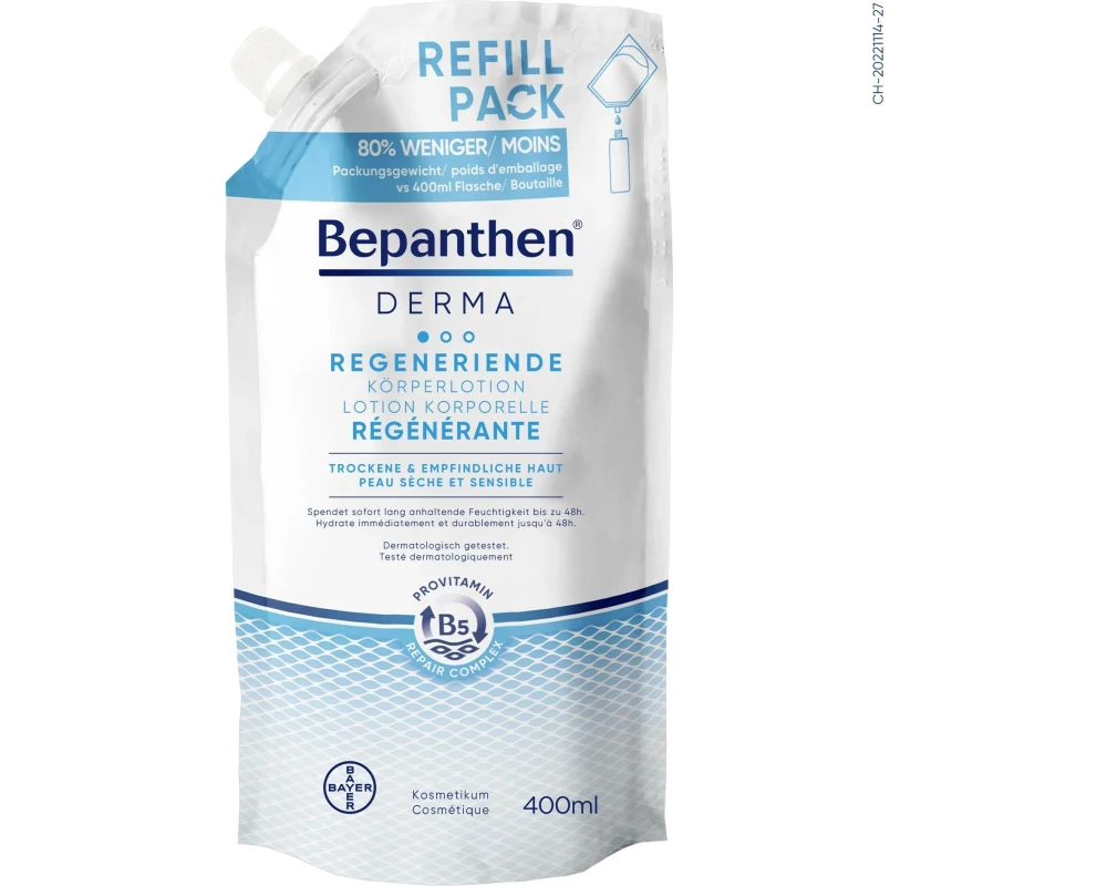 Bepanthen Derma Regenerierende Körperlotion Nachfüllbeutel 400 ml