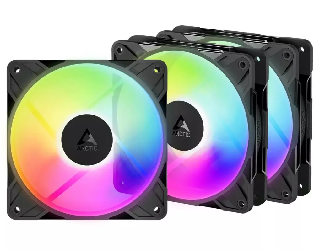 Arctic Cooling PC-Lüfter P12 Pro Revers ARGB 120 x 120 x 25 mm, 3 Stück