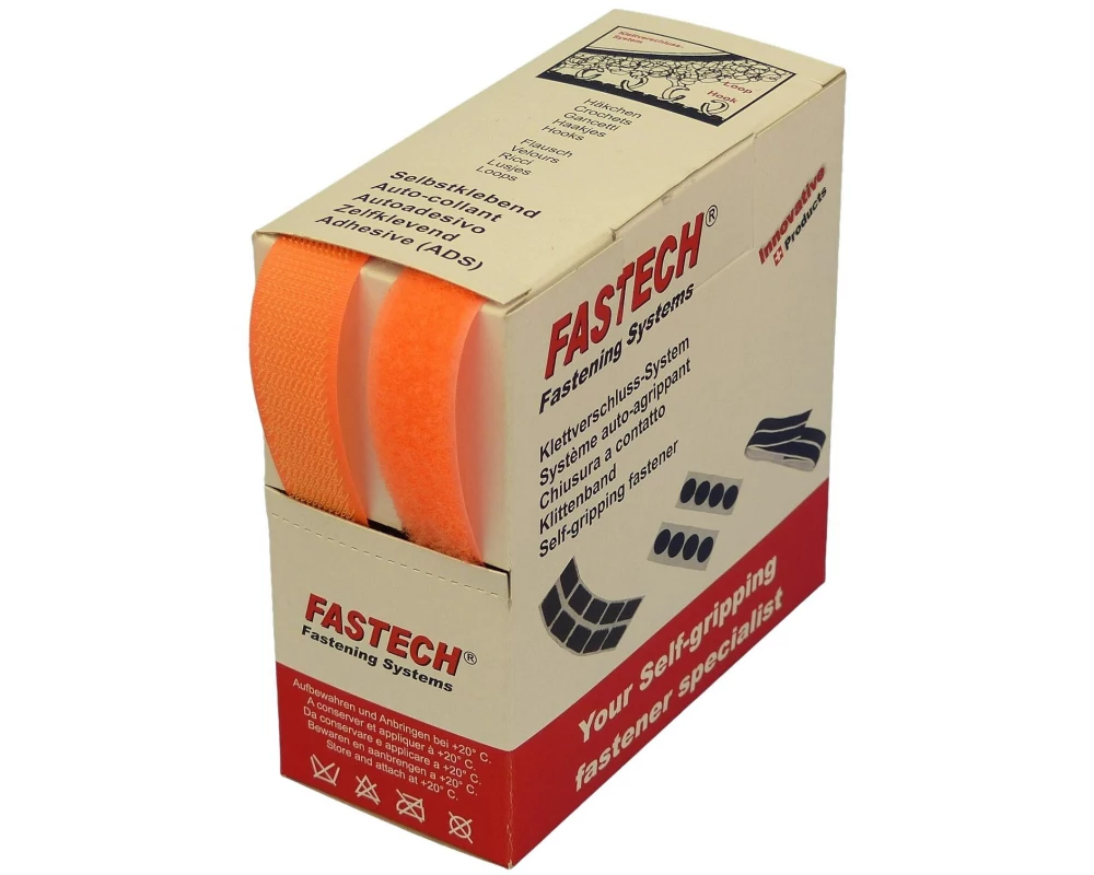 FASTECH Klettband-Box Neonorange
