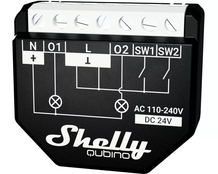 Shelly Funk-Schaltaktor mit Leistungsmessung Qubino WAVE 2PM