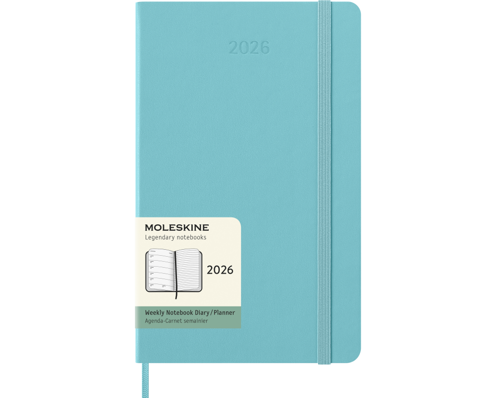 MOLESKINE Agenda Classic Large 2026 DHB2412WN3Y26 1W/1S aquamarin HC 13x21cm