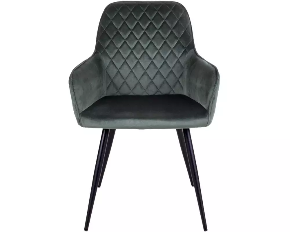 House Nordic Stuhl Harbo 65 x 57 x 87, Grün/Schwarz, 2 Stück