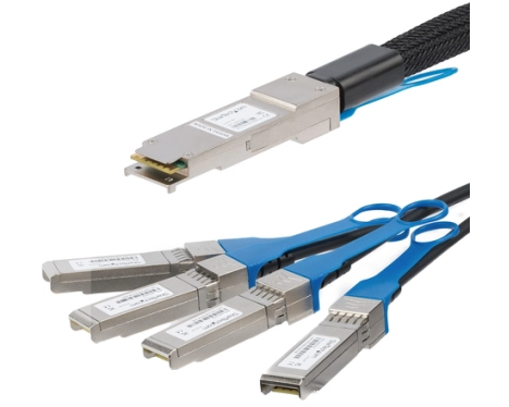 StarTech.com MSA Uncoded Compatible 3m QSFP+ to 4x SFP+ Direct Attach Breakout Cable