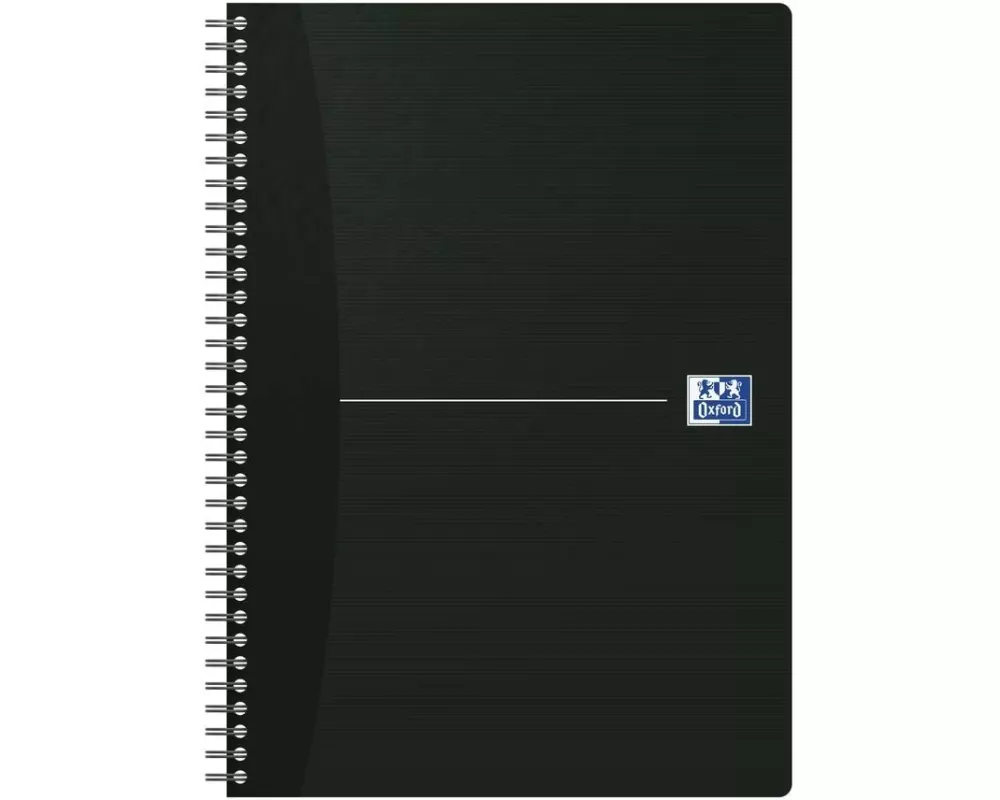 Oxford Notizbuch A4, liniert, Schwarz