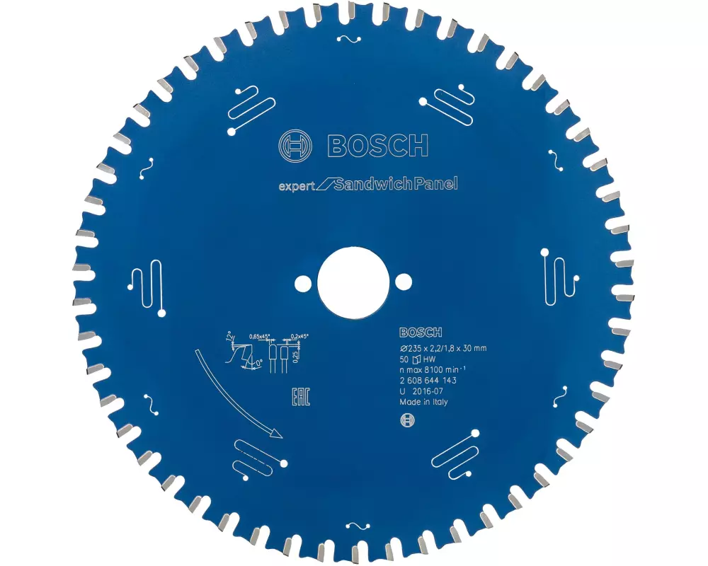 Bosch Professional Kreissägeblatt Expert Sandwich Panel 235 x 30 x 2.2 mm, Z 50