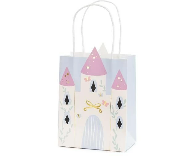 Partydeco Geschenktüte Schloss 14 x 8 x 20 cm, 1 Stück