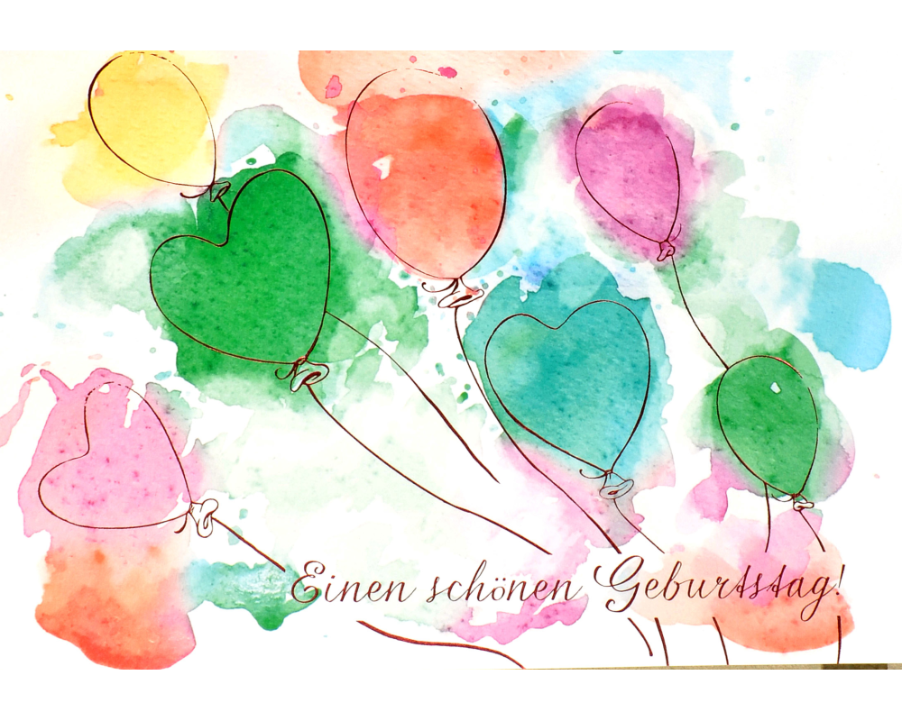 ABC Geburtstagskarte Ballons 1120005000 B6
