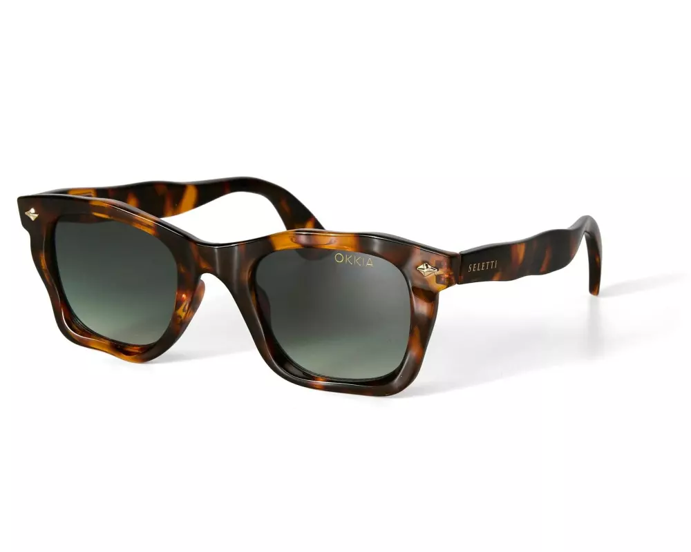 OKKIA Sonnenbrille Seletti Dakota Classic Havanna, Green lens