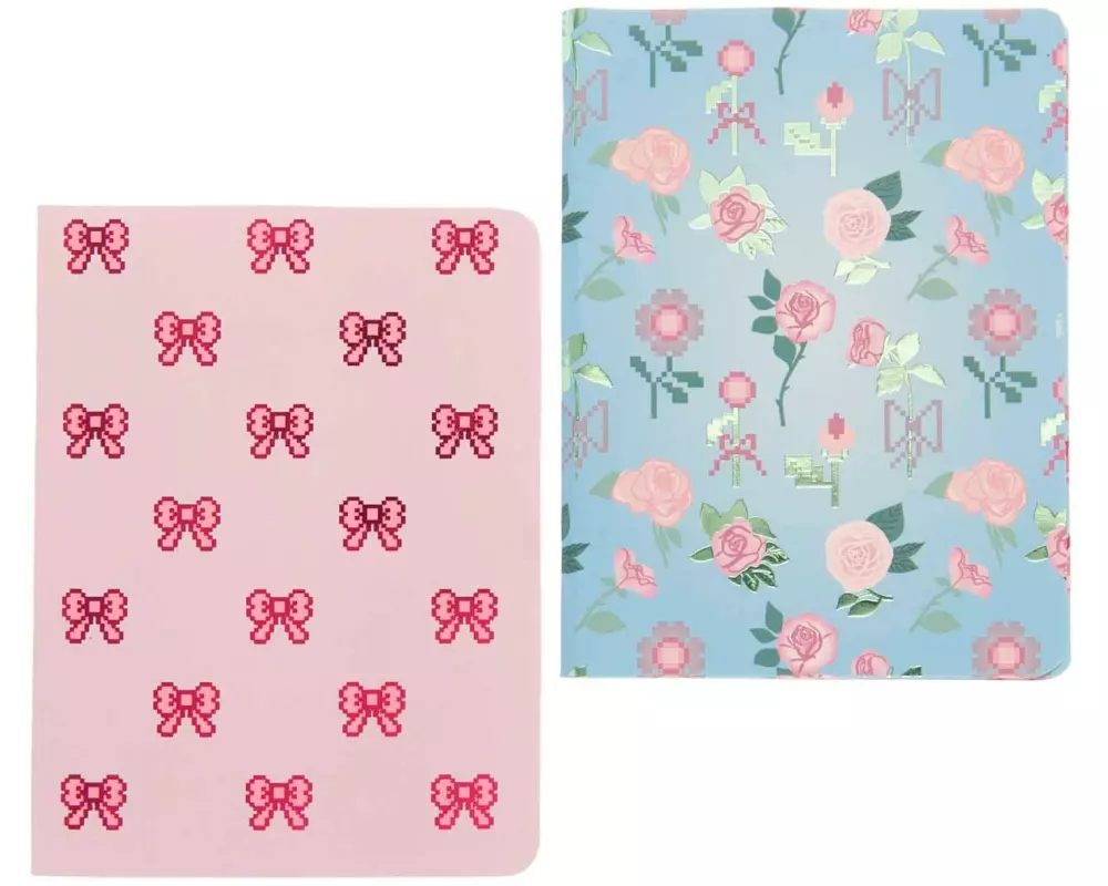 Rico Design Notizheft La Vie en Rose 2 x A6, Dot, Blau/Rosa