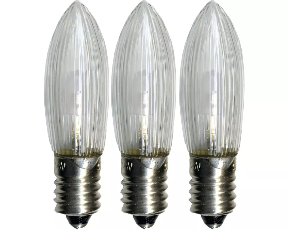 Star Trading Lampe Universal LED 0.2 W (1.8 W) E10 Warmweiss (WW), 3 Stück