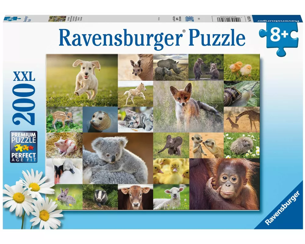 Kinderpuzzle 200 XXL Teile - Süße Tierbabys
