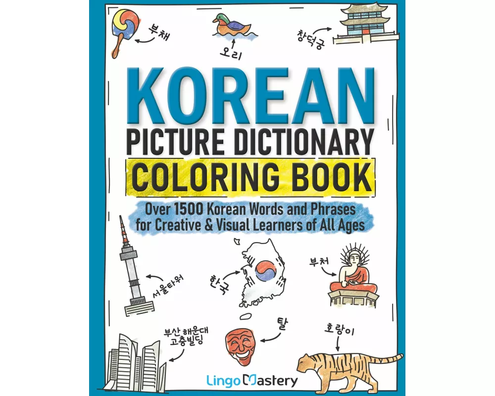 Korean Picture Dictionary Coloring Book