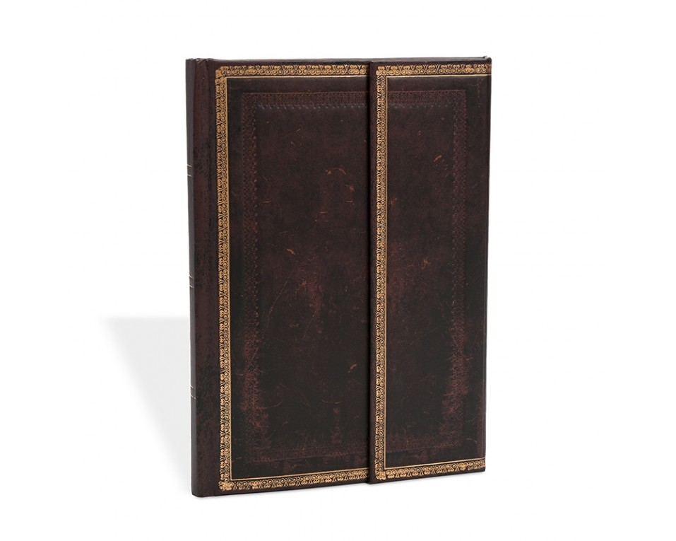 PAPERBLANKS Marokkoleder Midi PB8393 liniert schwarz