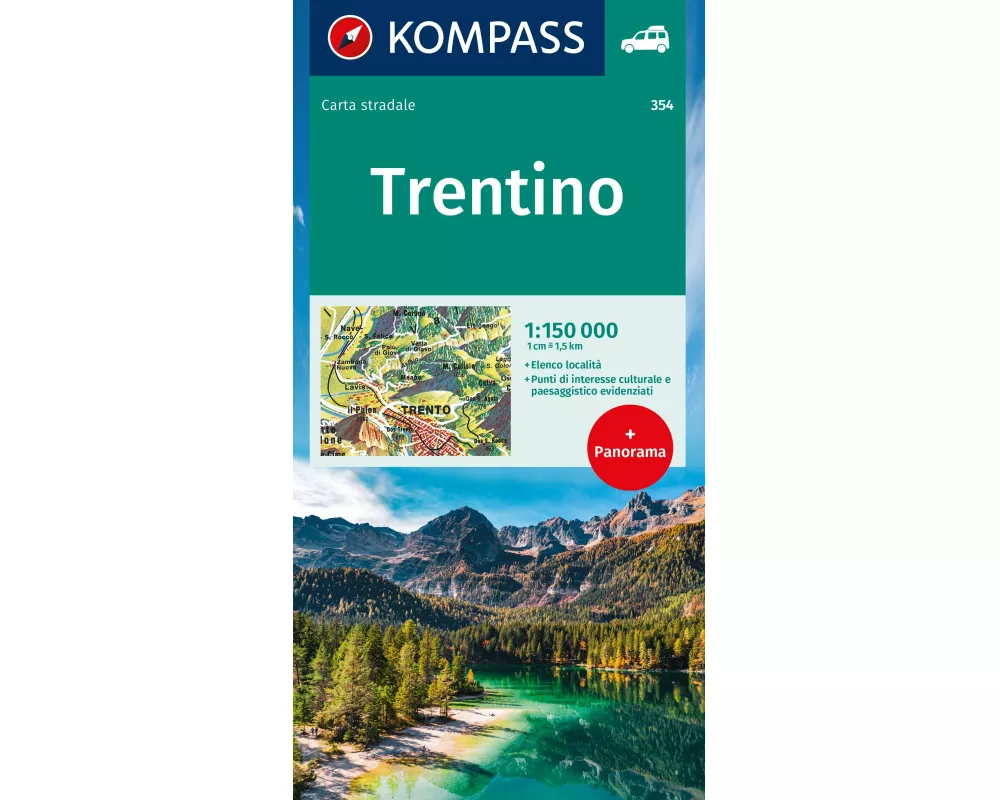 KOMPASS Autokarte Trentino 1:150.000