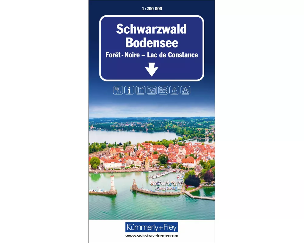 Kümmerly+Frey Strassenkarte Schwarzwald, Bodensee 1:200.000