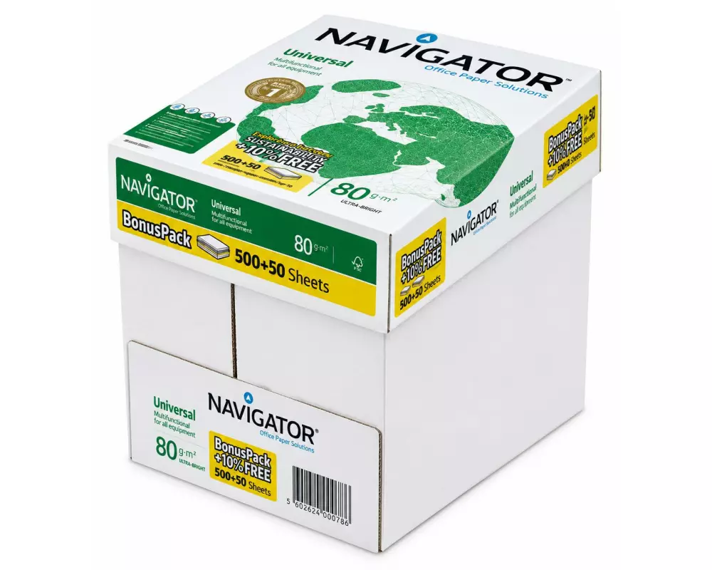 Fischer Papier Kopierpapier Navigator A4 80 g/m², 2750 Blatt