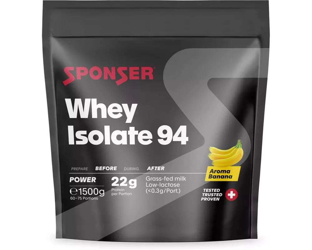 Sponser Pulver Whey Isolate 94 Nachfüllbeutel Banane, 1500 g