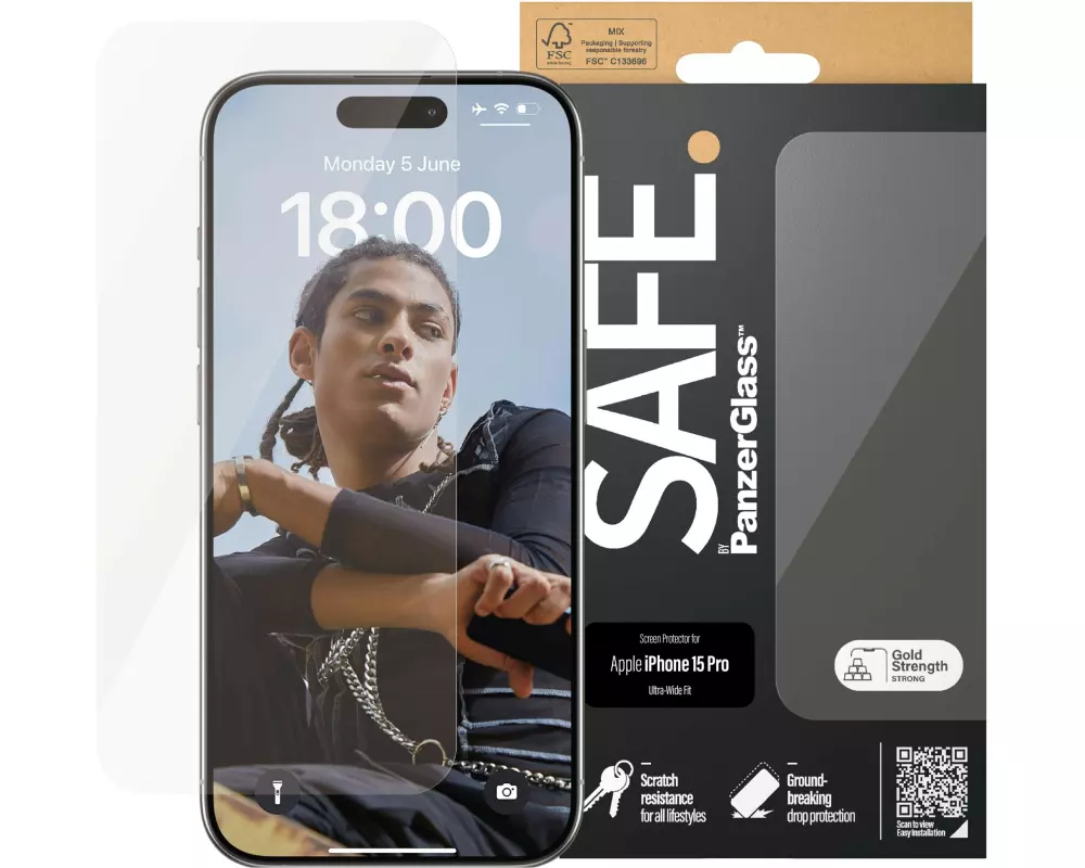 SAFE. Displayschutz Ultra Wide Fit iPhone 15 Pro