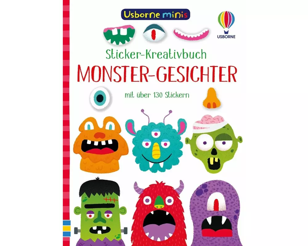 Usborne Minis - Sticker-Kreativbuch: Monster-Gesichter
