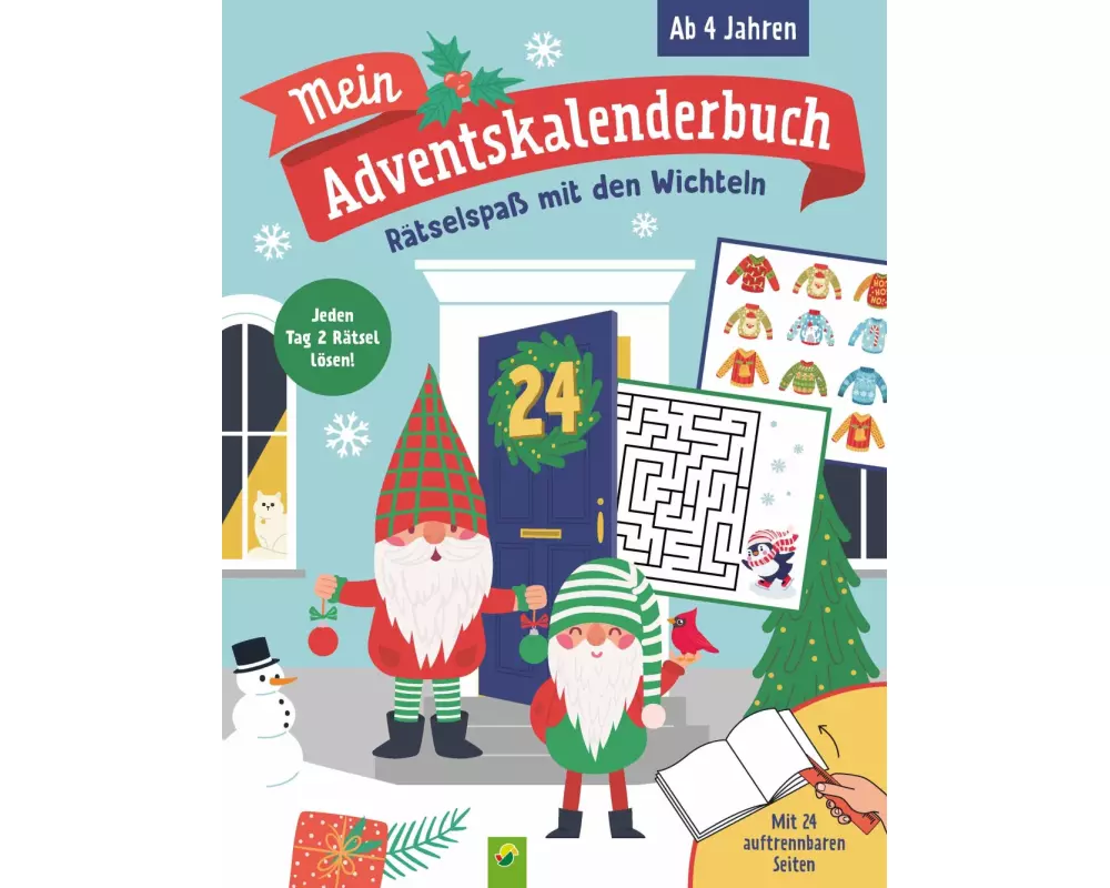 Mein Adventskalenderbuch Rätselspaß mit den Wichteln