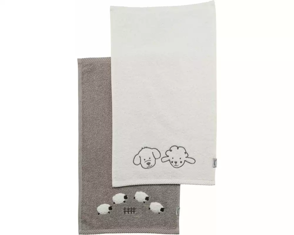 Sterntaler Kinderhandtuch 2er Set Bauernhof Sand/Beige