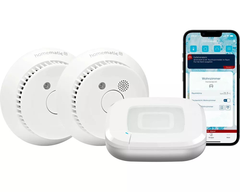 Homematic IP Funk-Rauchmelder 2x Rauchmelder, Access Point 2
