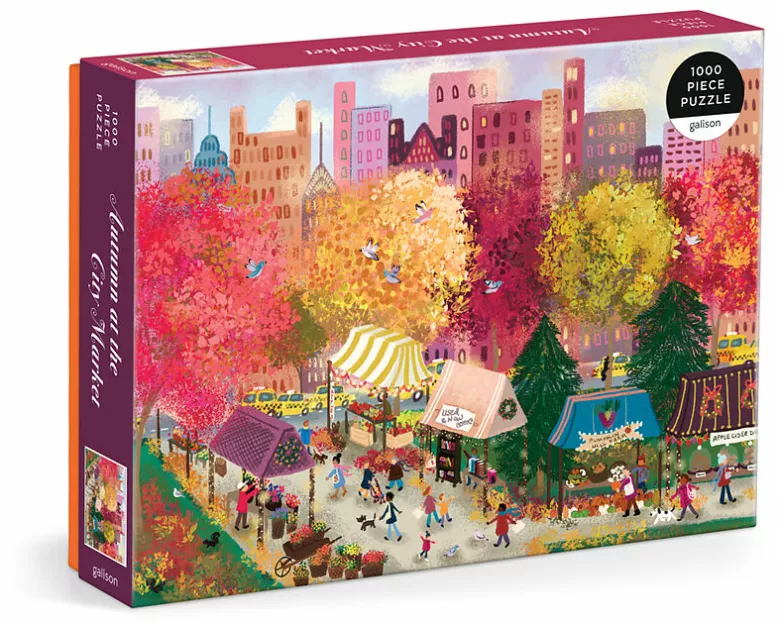 Joy Laforme Autumn at the City Market 1000 Piece Puzzle
