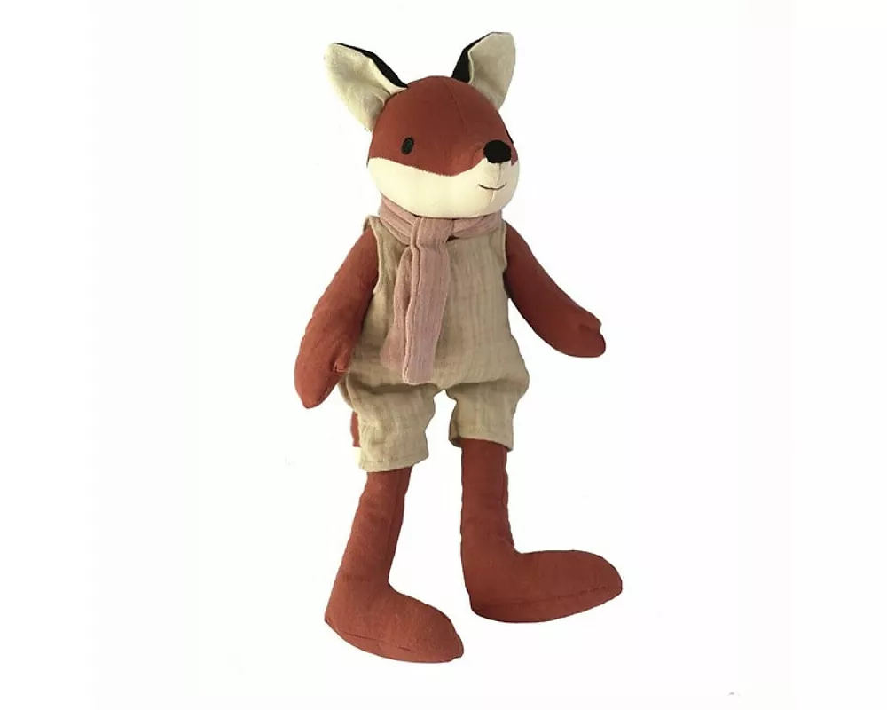 Plüsch Fuchs Alphonse 30 cm aus gestrickter Baumwolle