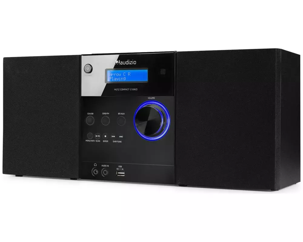 Audizio Micro-HiFi Anlage Metz Schwarz