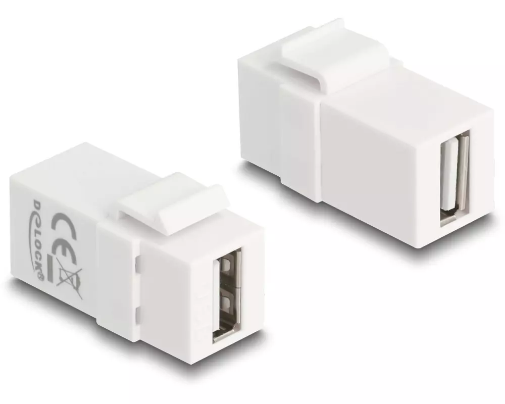 Delock Keystone-Modul USB 2.0 A Weiss