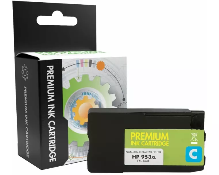 STATIC Ink cartridge compatible with HP F6U16AE 953XL cyan remanufactured 1.600 pages
