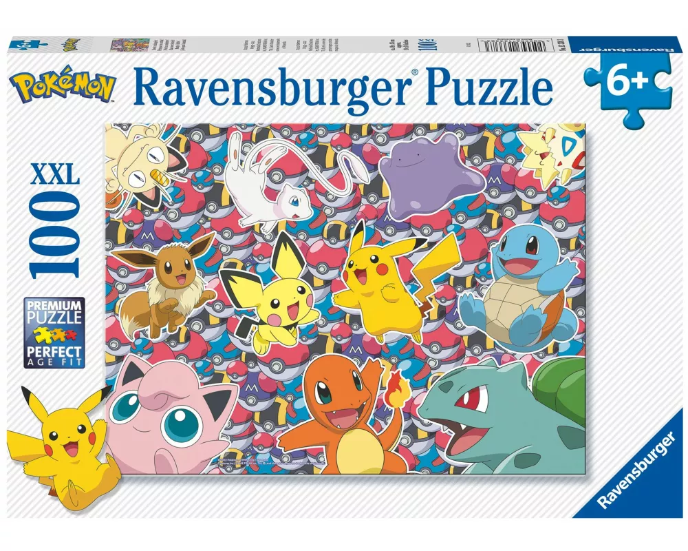Kinderpuzzle 100 XXL Teile - Pokémon - Bereit zu kämpfen!