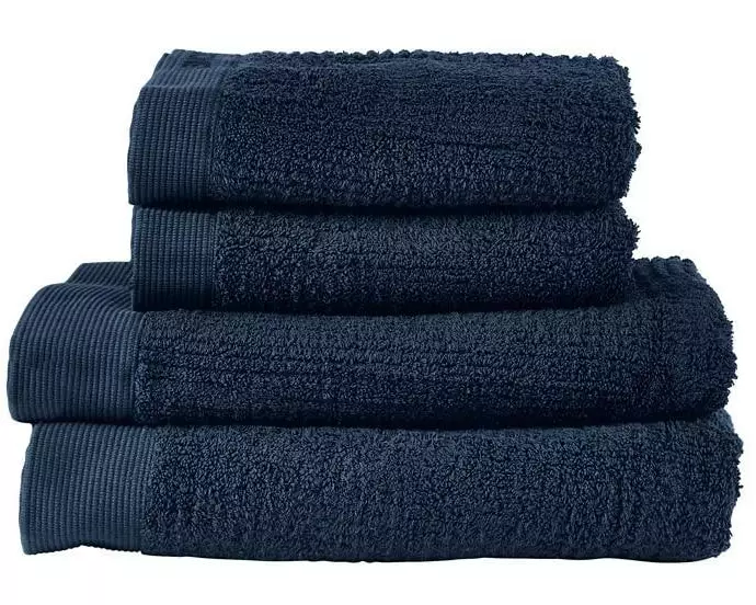 Zone Denmark Frottierwäscheset Classic Dark Blue 50 x 100 cm, 70 x 140 cm