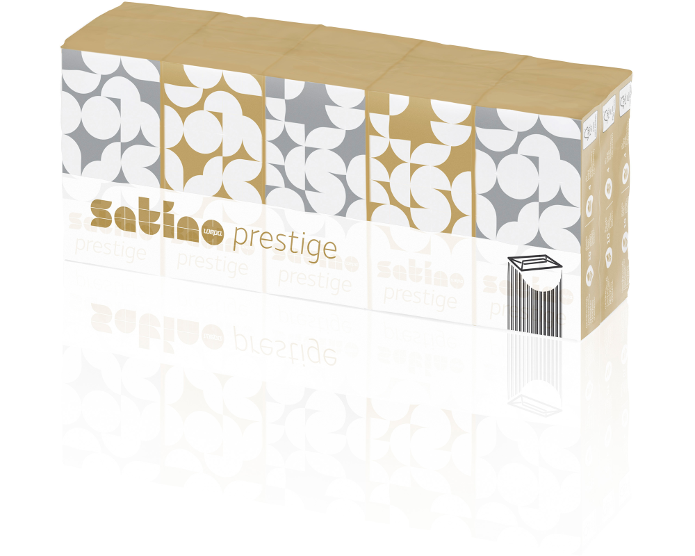SATINO Taschentücher Satino Prestige 113940 4-lagig, 15 Stk. 10 Blatt