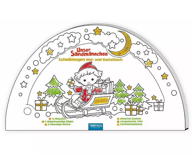 Trötsch Unser Sandmännchen Schwibbogen Mal- und Bastelbuch