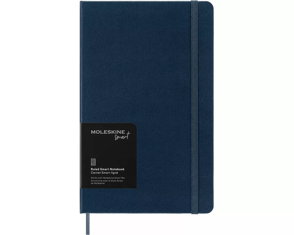 Moleskine Smart Notizbücher, Large/A5, liniert, Fester Einband, Saphir