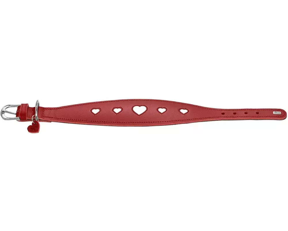 Hunter Halsband Windhund Love 52/M, Rot/Schwarz
