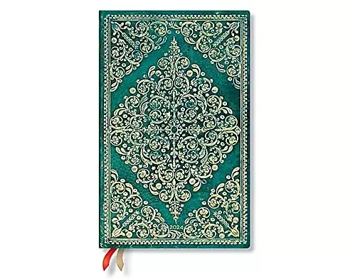 Oceania (Diamond Rosette) Maxi Horizontal 12-month Dayplanner 2024 (Elastic Band Closure)