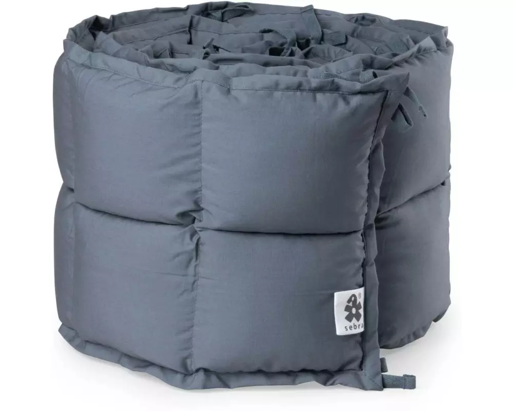 sebra Bettnestchen Kapok Dusty Blue Stripe 360 cm