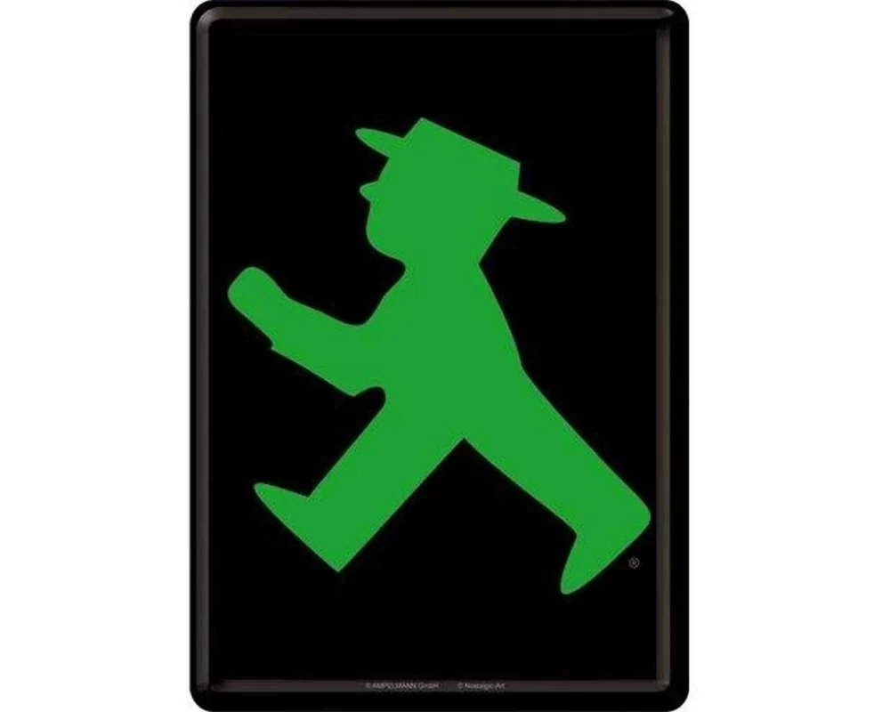 Nostalgic Art Postkarte Ampelmann Grün/Schwarz