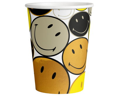 NEUTRAL Becher Smiley 250ml 9914441 Papier 8 Stück