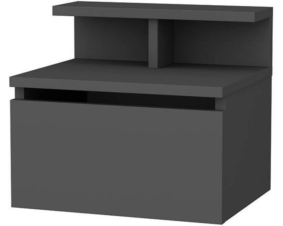 Woody Fashion Nachttisch Alice 39.8 x 35 cm, Schwarz