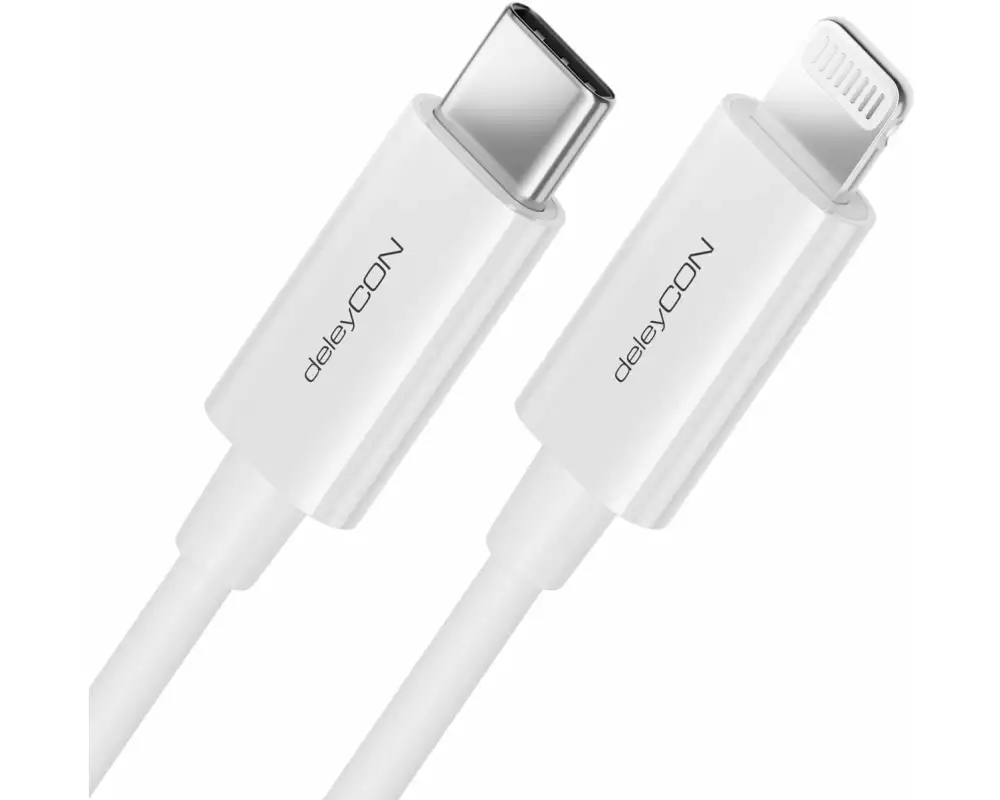 deleyCON USB 2.0-Kabel USB C - Lightning 2 m