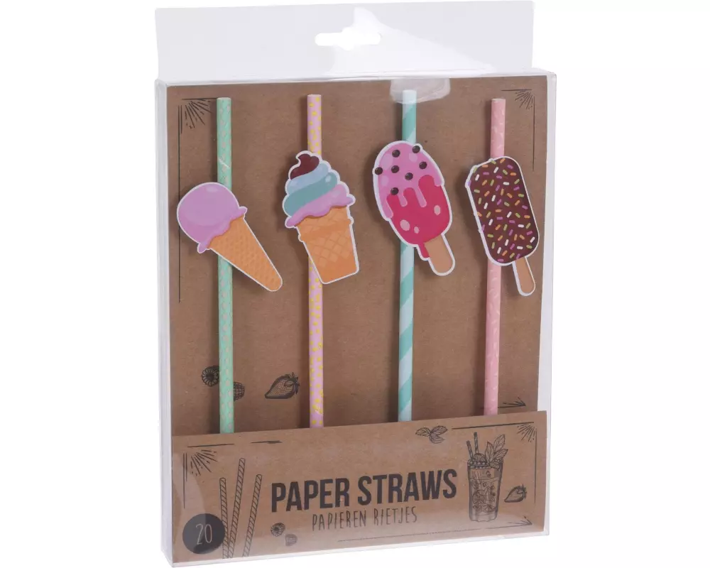 FURBER Strohhalm 20 Stück, Mehrfarbig