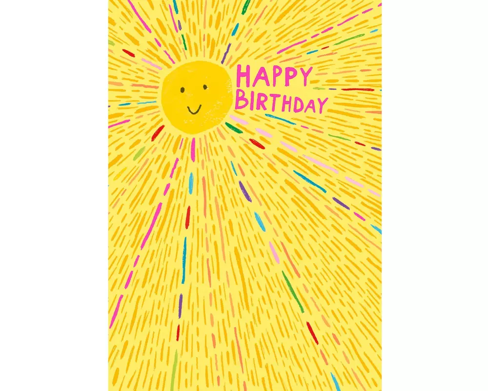 Cart Glückwunschkarte Sonne 12 x 17 cm