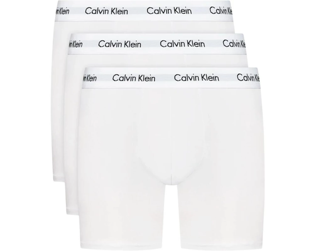 Calvin Klein Wäsche Unterhosen Boxer Brief 3Pk Weiss, L