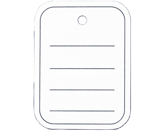 SIGEL Stückwarenanhänger transp. ZB350 40x50mm 500 Stück