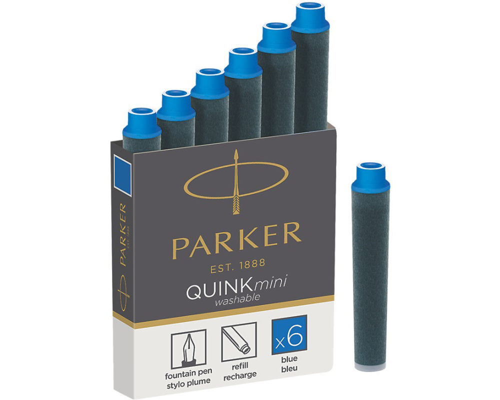 PARKER Gelmine Quink Mini 1950409 blau 6 Stück