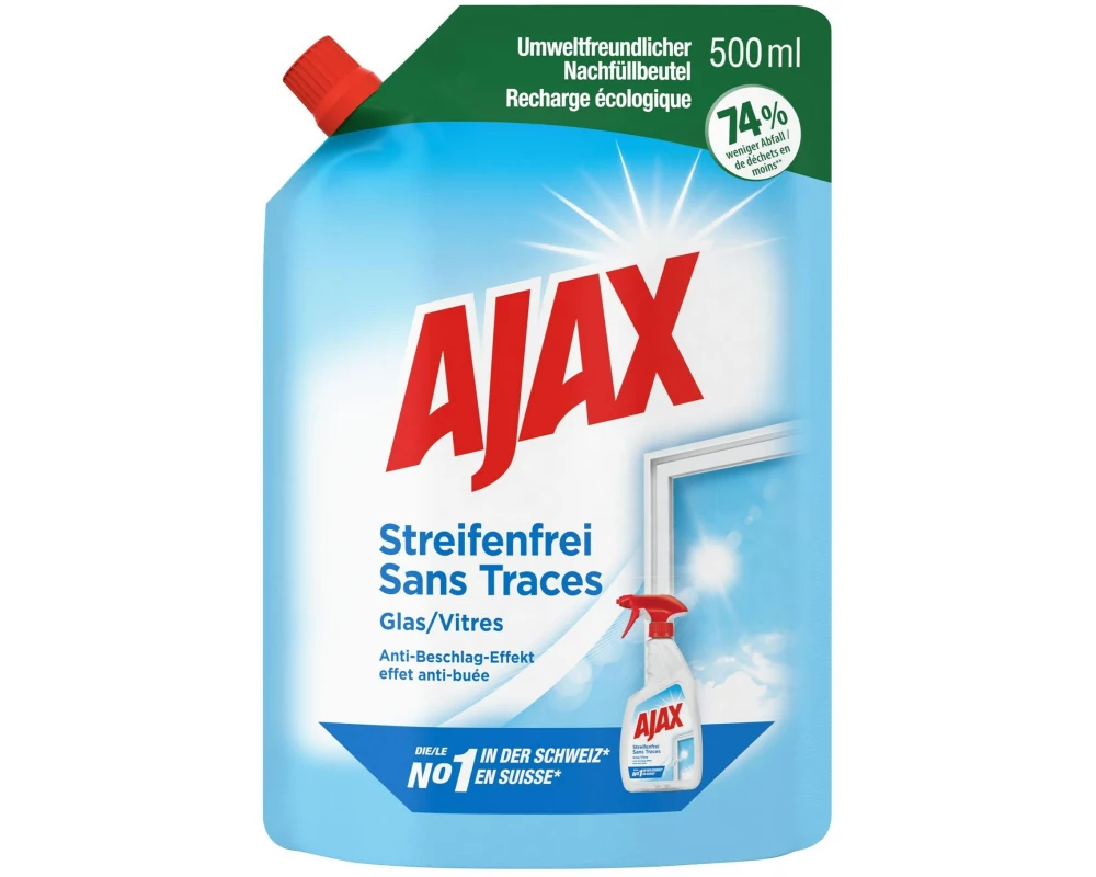 Ajax Glasreiniger Streifenfrei Nachfüller 500 ml